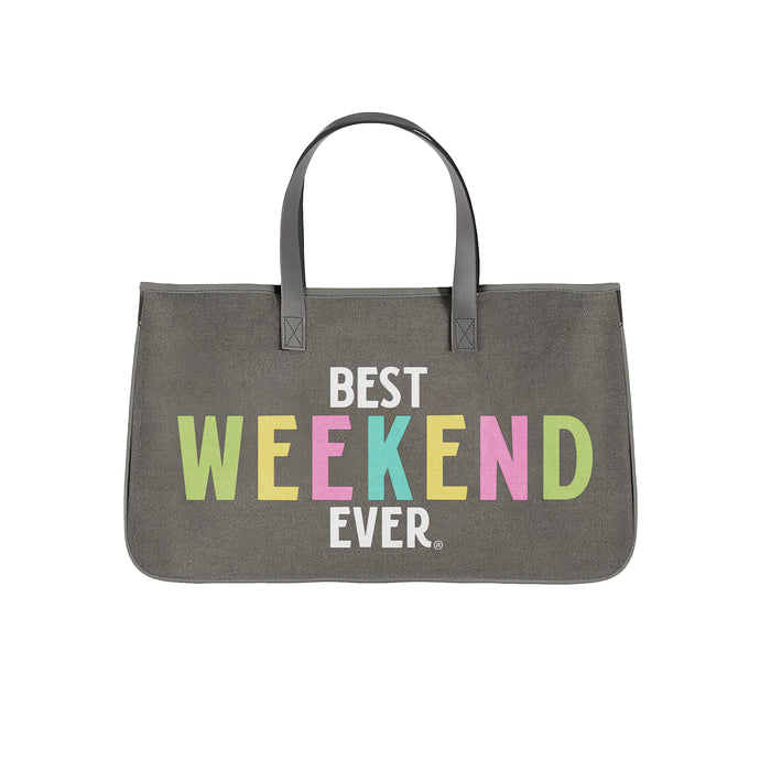 'Best Weekend Ever' Canvas Tote